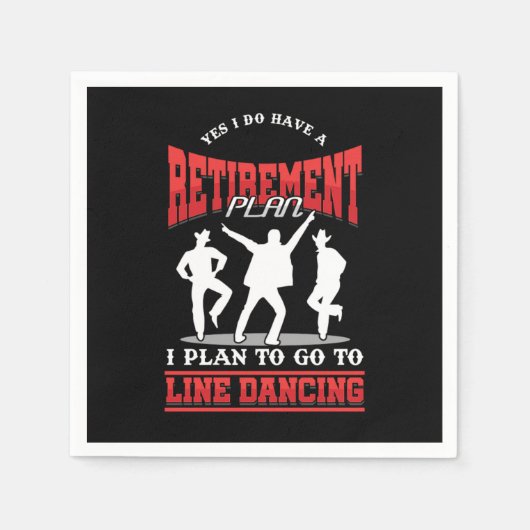Serviette En Papier Plan de retraite Ligne Danse Cowboy Musique countr (Devant)
