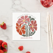 Serviette En Papier Plan des dieux de confiance Bible Verse Fleur sauv (En situation)