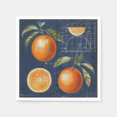 Serviette En Papier Plan directeur des fruits orange (Devant)