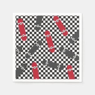Serviette En Papier Planche à roulettes Faisons la fête Anniversaire