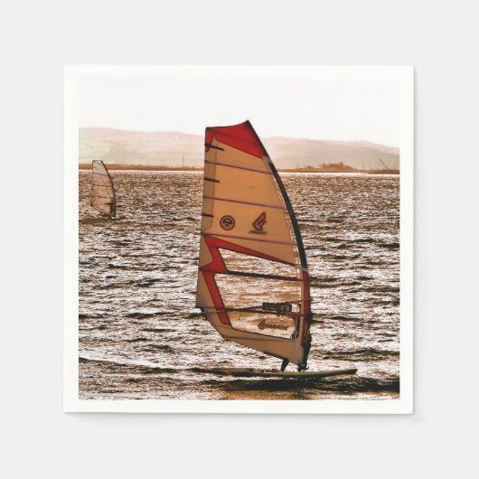 SERVIETTE EN PAPIER PLANCHE À VOILE (Devant)