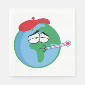 Serviette En Papier Planète malade (Devant)