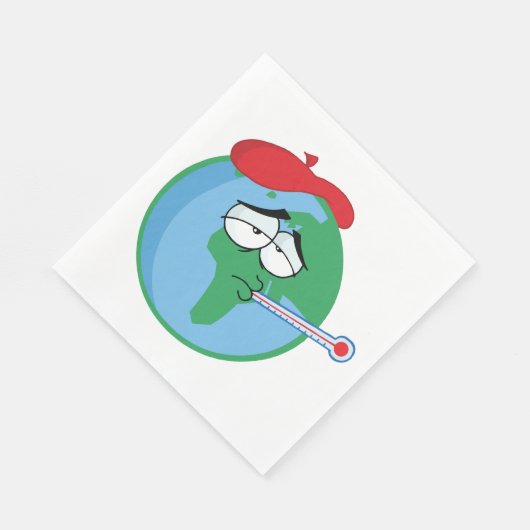 Serviette En Papier Planète malade (Coin)