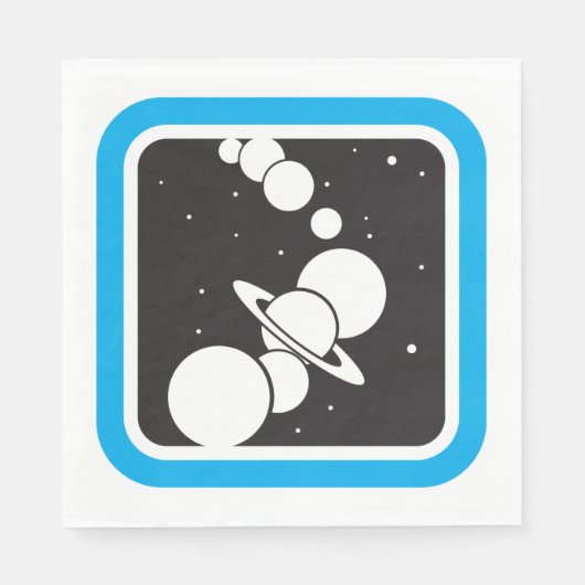 Serviette En Papier Planètes dans l'espace (Devant)
