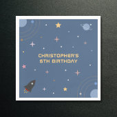 Serviette En Papier Planètes & Rocket, Espace Extérieur Anniversaire N