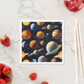 Serviette En Papier Planètes spatiales 2 (En situation)