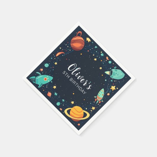 Serviette En Papier Planètes spatiales Galaxy Anniversaire (Coin)