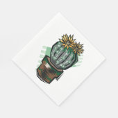 Serviette En Papier Plante Cactus Dans Un Pot (Coin)