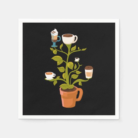 Serviette En Papier Plante café (Devant)