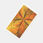 Serviette En Papier Plante d'automne, Abstrait moderne Fractal Art Lea (Coin)