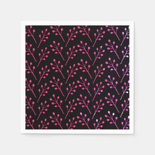 Serviette En Papier Plante rose (Devant)