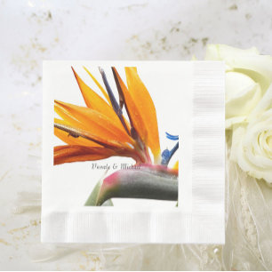 Serviette En Papier Plante tropicale d'oiseau de paradis Fleur de mari