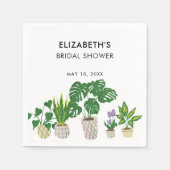 Serviette En Papier Plantes en pot Élégance de la verdure pour une dou (Devant)
