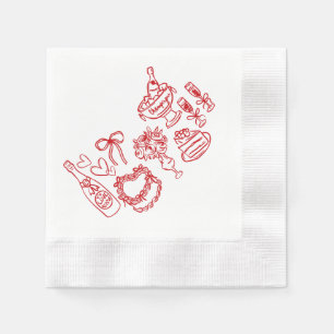 Serviette En Papier Plaque d'amour Coquette