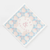 Serviette En Papier Plaque de papier bleu Noël côtier (Coin)