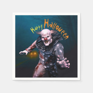 Serviette En Papier Plaque de papier clown déplaisant Halloween 3D