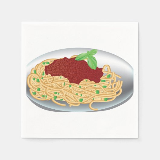 Serviette En Papier Plaque De Papier Spaghetti (Devant)