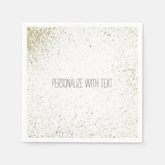 Serviette En Papier Plaque de peinture or (Devant)