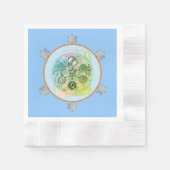 Serviette En Papier Plaque de séchage Abstraite de semence vert printe (Devant)