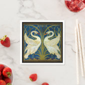 Serviette En Papier Plaque de souris Art Déco Swans (En situation)