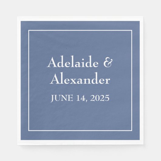 Serviette En Papier Plaque en papier bleu robuste (Devant)