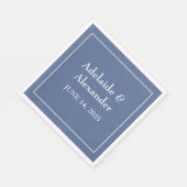 Serviette En Papier Plaque en papier bleu robuste (Coin)