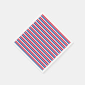 Serviette En Papier Plaque en papier rayé rouge, blanc et bleu (Coin)