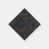 Serviette En Papier Plaque et points de peinture rétro (Coin)