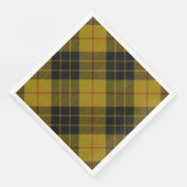 Serviette En Papier Plaque noire jaune tartan MacLeod (Coin)