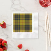 Serviette En Papier Plaque noire jaune tartan MacLeod (En situation)