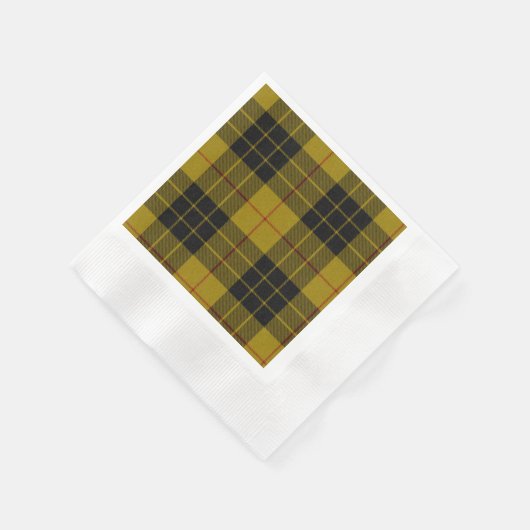 Serviette En Papier Plaque noire jaune tartan MacLeod (Coin)