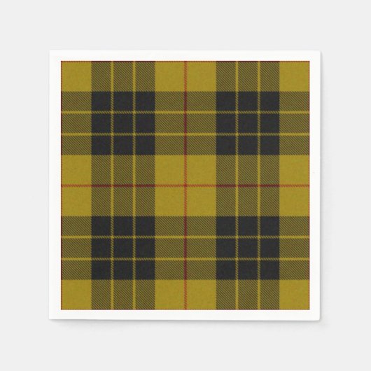 Serviette En Papier Plaque noire jaune tartan MacLeod (Devant)