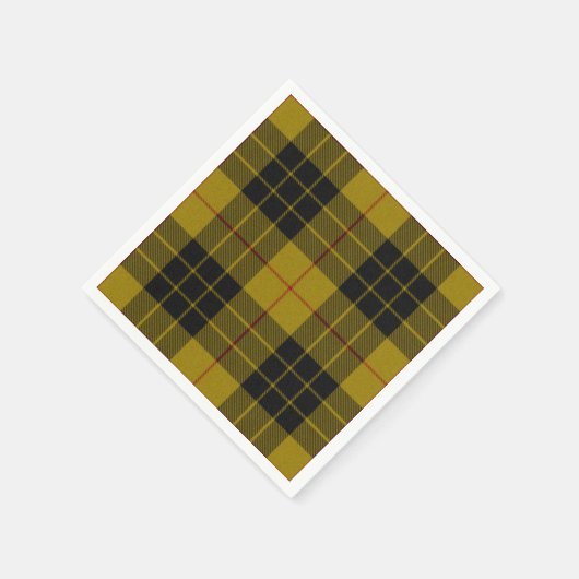 Serviette En Papier Plaque noire jaune tartan MacLeod (Coin)