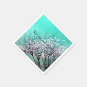 Serviette En Papier Plaque papier en fleur Aqua Cactus Bonsai (Coin)