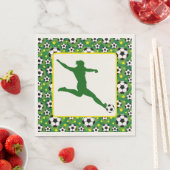 Serviette En Papier Plaque papier pour filles de soccer (En situation)