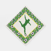 Serviette En Papier Plaque papier pour filles de soccer (Coin)