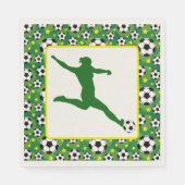 Serviette En Papier Plaque papier pour filles de soccer (Devant)