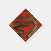 Serviette En Papier Plaque papier rouge et or (Coin)