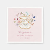 Serviette En Papier Plaque Papier Tea Party rose (Devant)