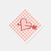 Serviette En Papier Plaque papier Valentine Coeur et Flèche (Coin)