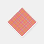 Serviette En Papier Plaqué rétro rose chaud avec Pi rond orange et ble (Coin)