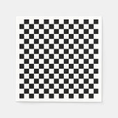 Serviette En Papier Plaques À damiers noires (Devant)