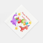 Serviette En Papier Plaques d'anniversaire de Dinosaur (Coin)