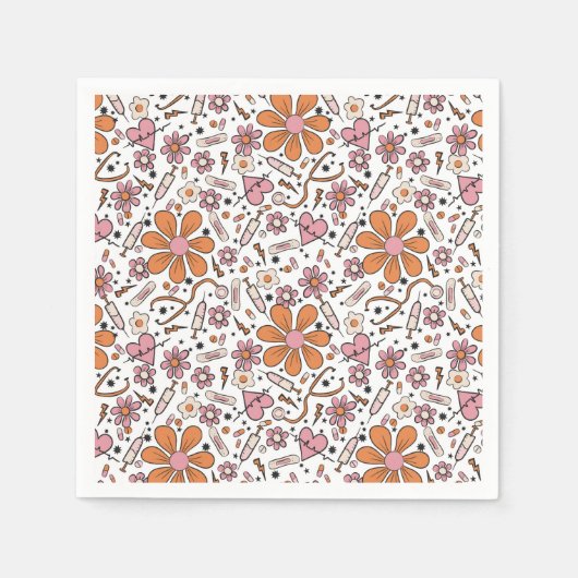 Serviette En Papier Plaques de la fête d'études en soins infirmiers, P (Devant)