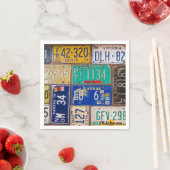 Serviette En Papier Plaques de licence Retro Rusty (En situation)