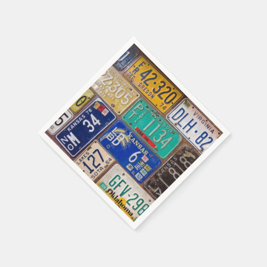 Serviette En Papier Plaques de licence Retro Rusty (Coin)