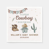 Serviette En Papier Plaques de papier Baby shower Rustique Wild West C (Devant)