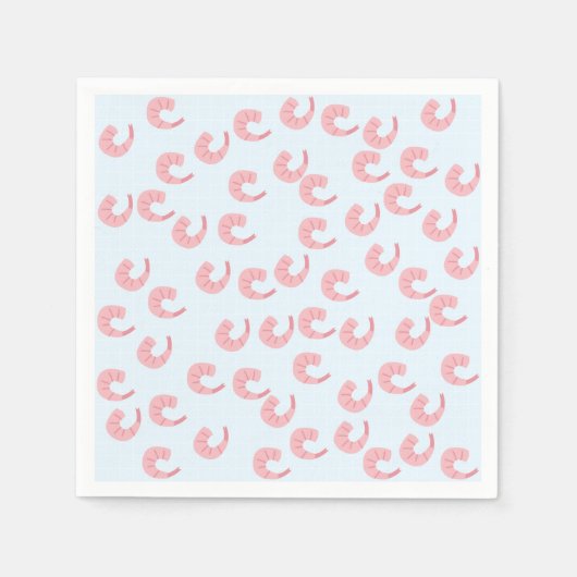 Serviette En Papier Plaques de papier de crevettes mignonnes (Devant)