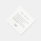 Serviette En Papier Plaques de papier mariage modernes et minimes (Coin)