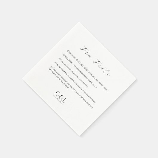 Serviette En Papier Plaques de papier mariage modernes et minimes (Coin)